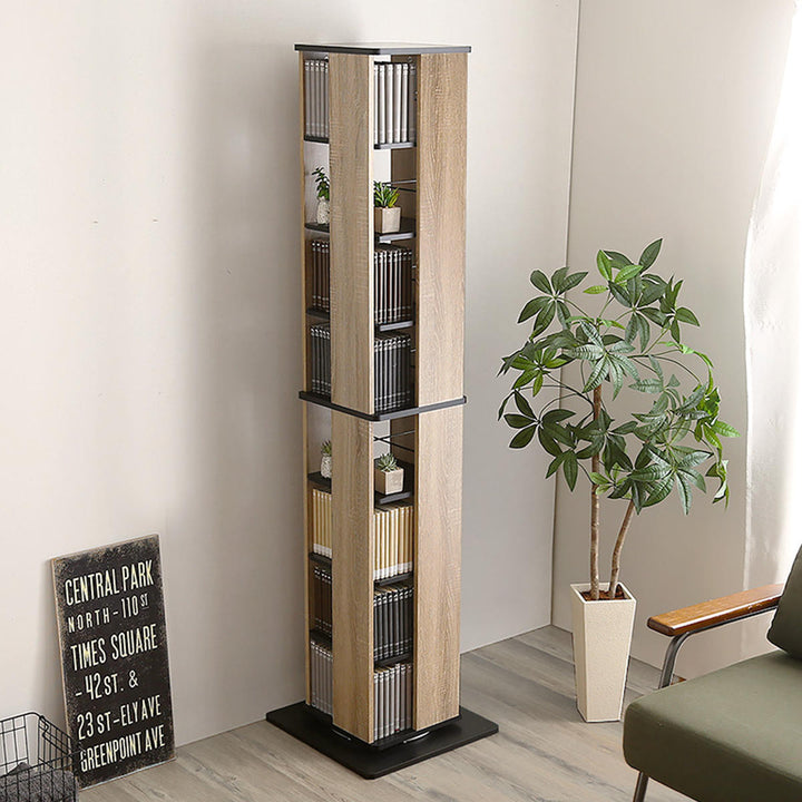 回転式コミックラック8段ブックシェルフ高さ181cm