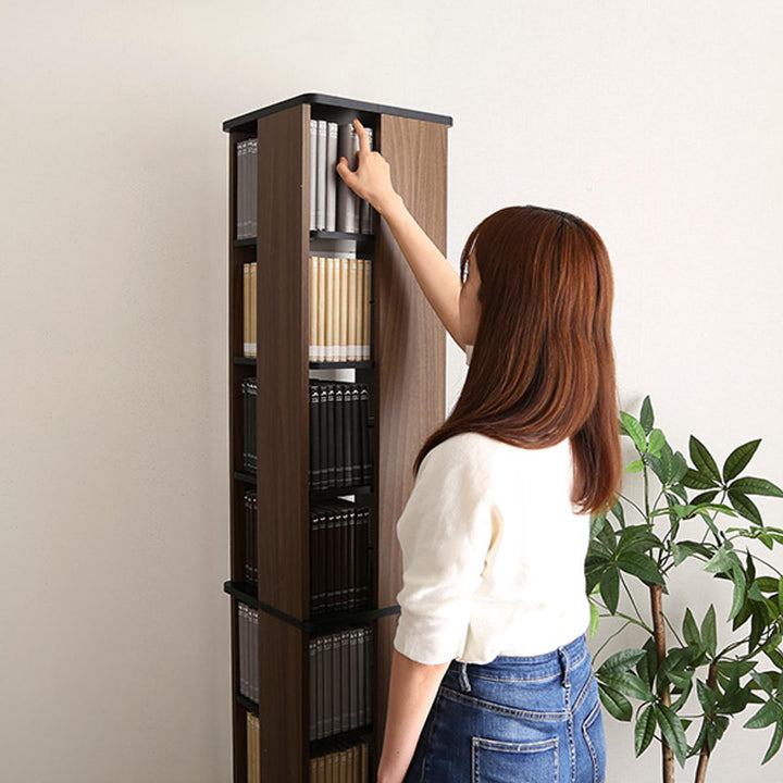 回転式コミックラック8段ブックシェルフ高さ181cm