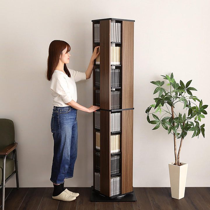回転式コミックラック8段ブックシェルフ高さ181cm