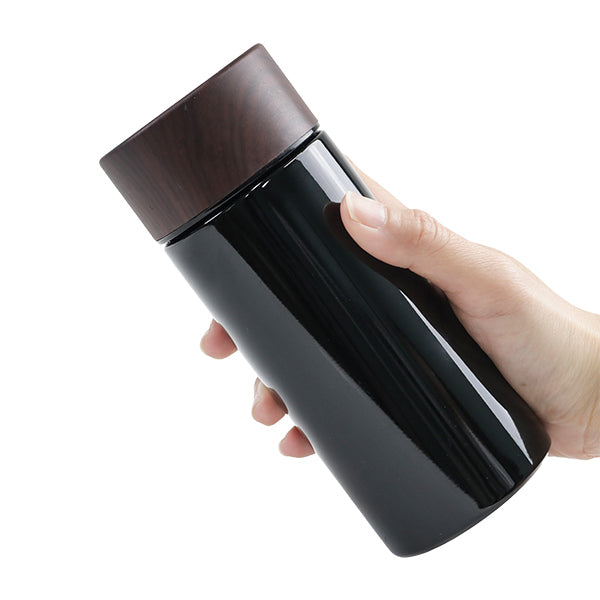 水筒マグ300ml木目調サーモステンレスボトル直飲み