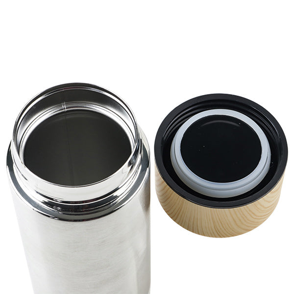 水筒マグ300ml木目調サーモステンレスボトル直飲み