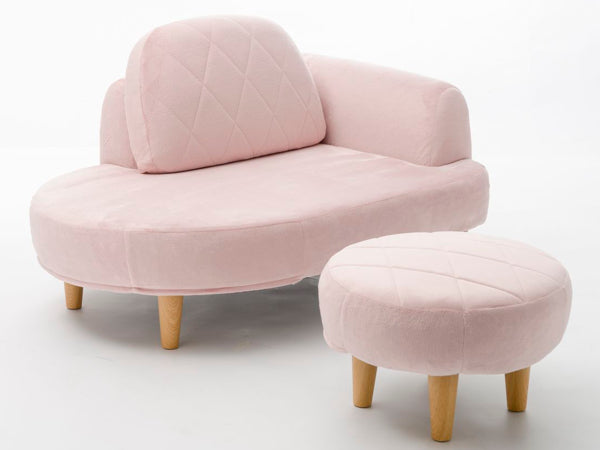 コンパクト ソファー 約幅104cm ピンク オットマン付き ソファ 幅104cm オットマン付き コンパクト フロアソファ