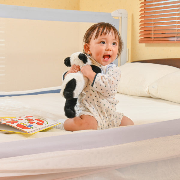 ベッドフェンス約2ｍ赤ちゃんbabubu柵転落防止安全グッズ昇降タイプ
