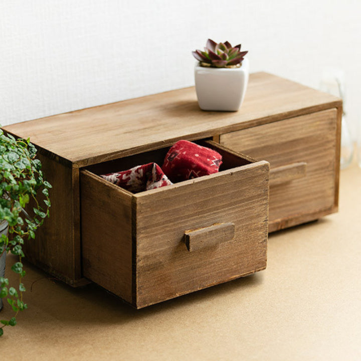 チェスト幅33×奥行14×高さ13.5cmS小物収納ドゥー木製収納ボックス卓上