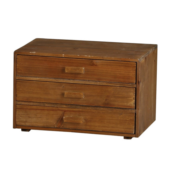 チェスト3段幅33×奥行24.5×高さ21cmL小物収納ドゥー木製収納ボックス卓上
