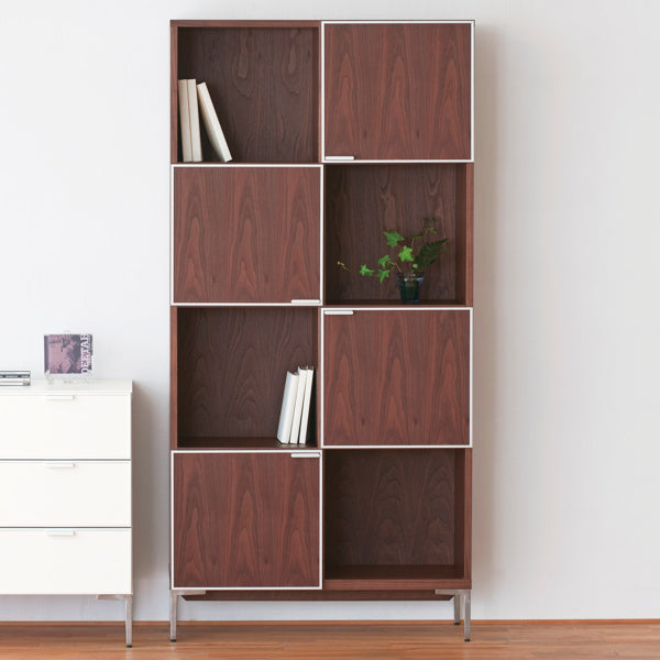 シェルフ4段リビング収納モダンデザインピアット幅85cm