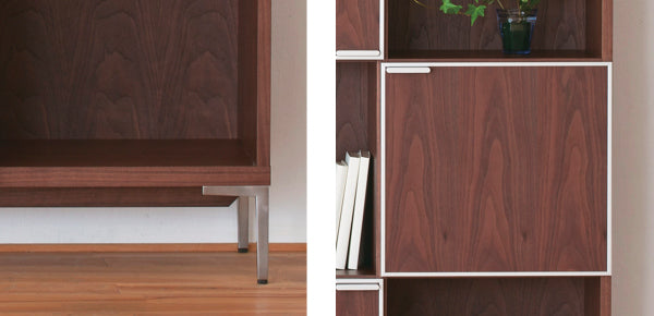 シェルフ4段リビング収納モダンデザインピアット幅85cm