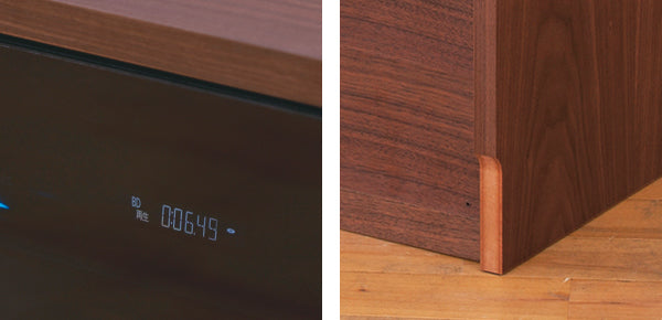 サイドキャビネット右開きブラックガラス扉エディス幅45cm