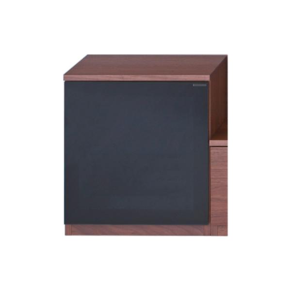 サイドキャビネット左開きブラックガラス扉右開きエディス幅45cm