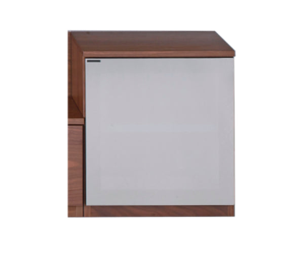 サイドキャビネット右開きハーフミラー扉エディス幅45cm