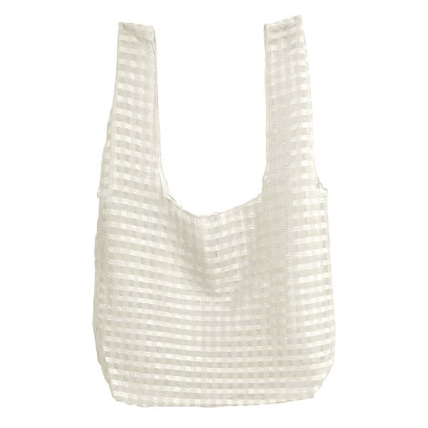 【在庫処分特価】エコバッグ折りたたみ肩掛け手提げFuwaryギンガムトートM