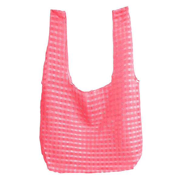 【在庫処分特価】エコバッグ折りたたみ肩掛け手提げFuwaryギンガムトートM