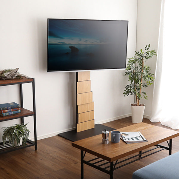 テレビ台 幅75cm 壁寄せ ハイタイプ ブロックデザイン 50V型対応