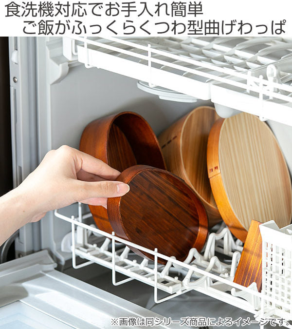 弁当箱曲げわっぱ食洗機対応650ml1段くつわ型ランチボックス