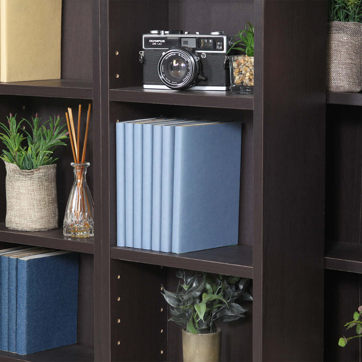 スライド本棚幅89cm4段ダブルスライド大容量収納