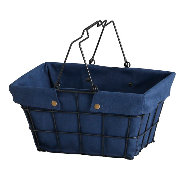 ワイヤーバスケットS幅33.5×奥行25×高さ16.5cmファブリック