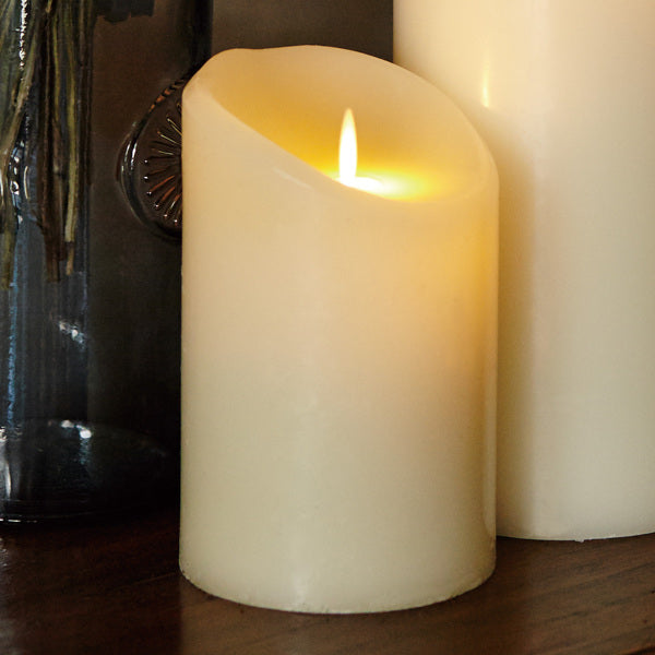 キャンドル直径9×14.4cmルミナラピラーLED