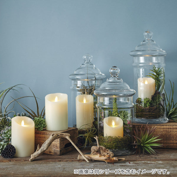 キャンドル直径9×14.4cmルミナラピラーLED