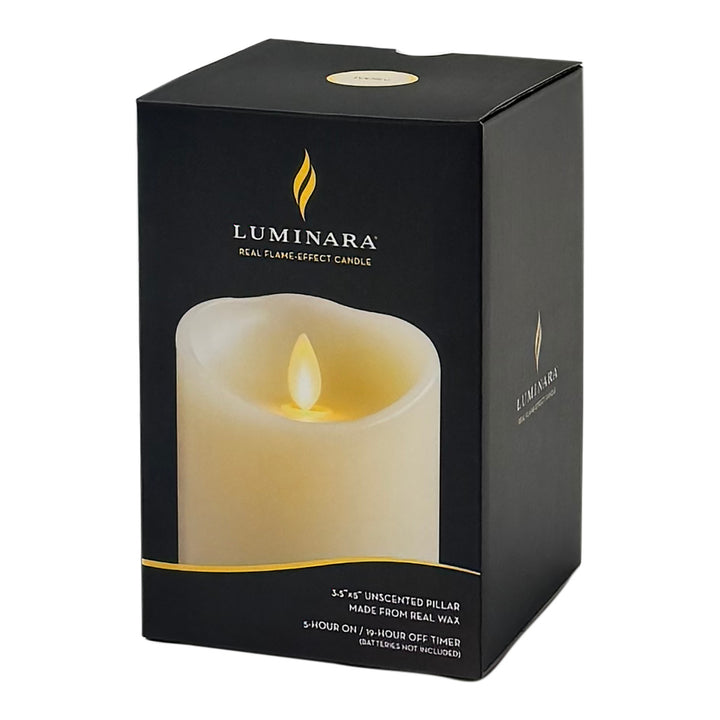 キャンドル直径9×14.4cmルミナラピラーLED