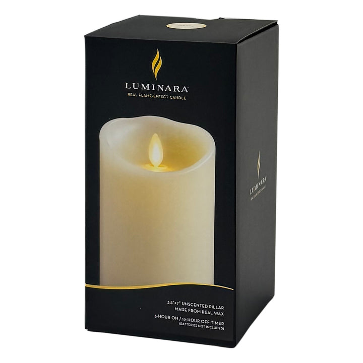 キャンドル直径9×18.6cmルミナラピラーLED