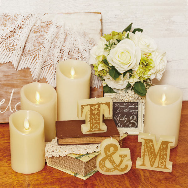 キャンドル直径10×23cmルミナラピラーLED