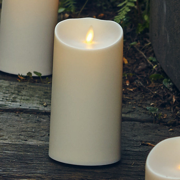 キャンドル直径9.6×18.2cmルミナラアウトドアピラーLED