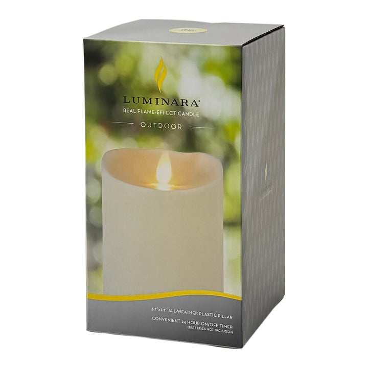 キャンドル直径9.6×18.2cmルミナラアウトドアピラーLED