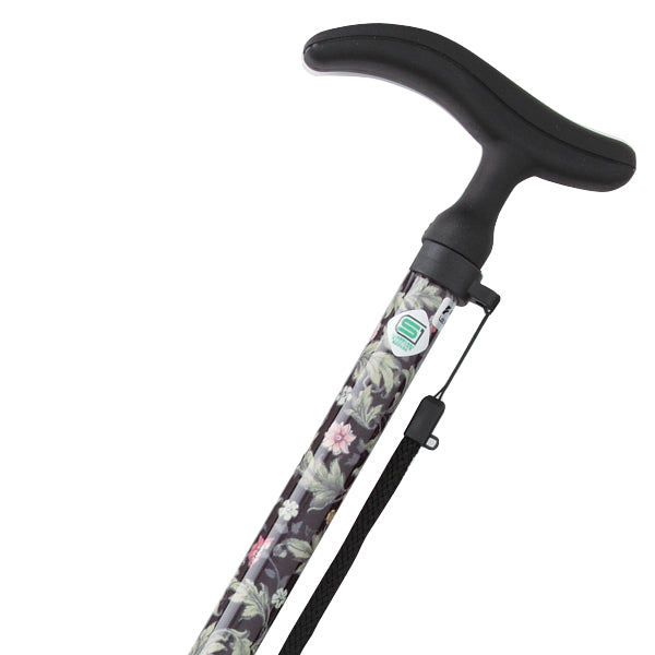 杖伸縮女性軽量おしゃれプレゼントアクティブグレース伸縮ブラック