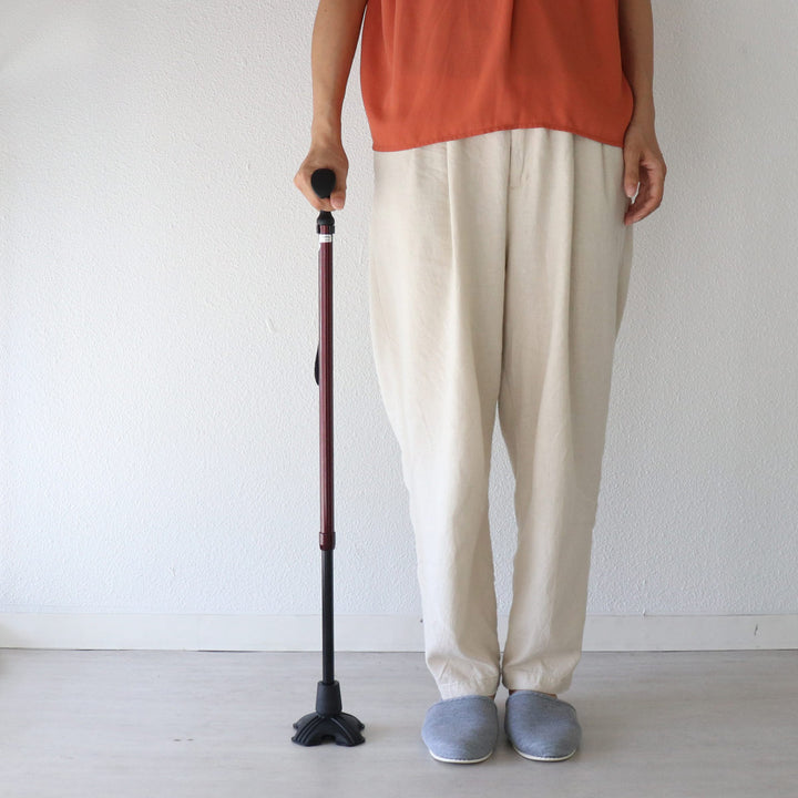 杖ステッキカルガモE4点DX伸縮男性女性自立式