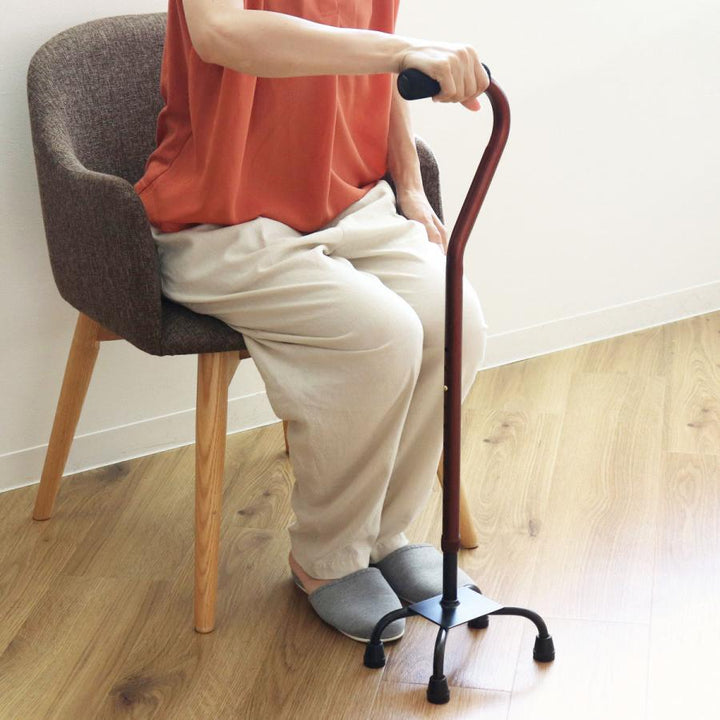 杖自立式軽量4点杖小アンバー女性男性おしゃれ