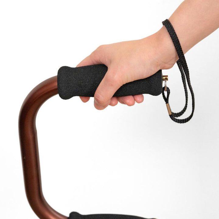 杖自立式2段型4点杖ブラウン