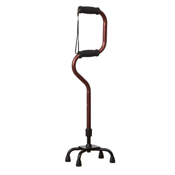 杖自立式2段型4点杖ブラウン