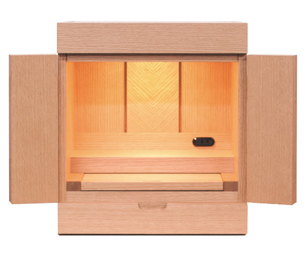 インテリア仏壇モダンデザインミニ仏壇レッドオーク突板仕上げ幅40cm