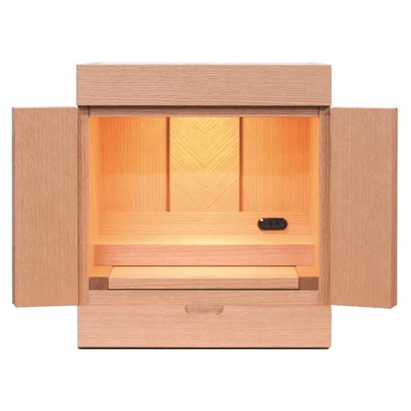 インテリア仏壇モダンデザインミニ仏壇レッドオーク突板仕上げ幅40cm