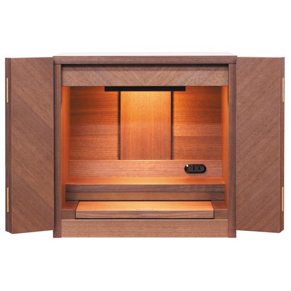 インテリア仏壇モダンデザインミニ仏壇ウォールナット突板仕上げ幅40cm