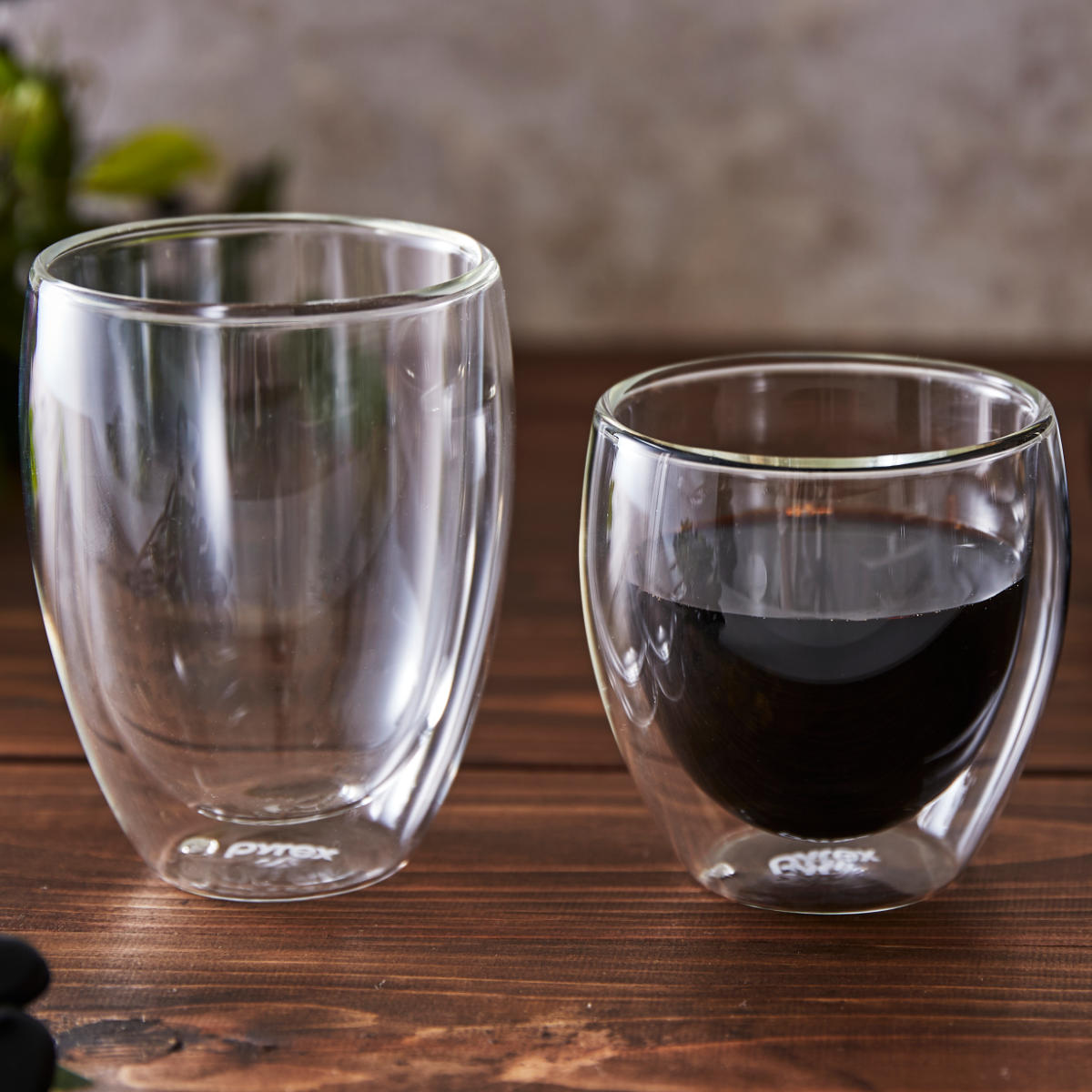 ダブルウォール グラス 2個入り 350ml Pyrex パイレックス 耐熱ガラス