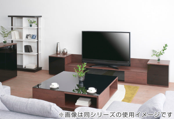 センターテーブル幅130cmedithガラス天板ラウンジテーブル木製机ローテーブル収納