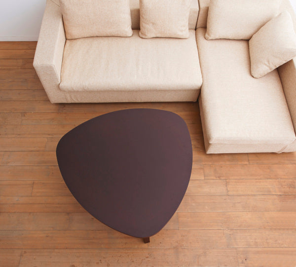 センターテーブル幅110cmアルテ三角テーブル木製天然木ローテーブル三角形つくえ