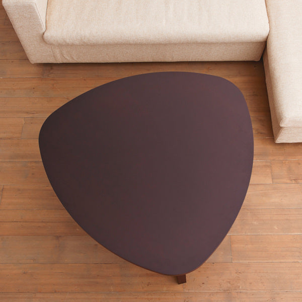 センターテーブル幅110cmアルテ三角テーブル木製天然木ローテーブル三角形つくえ