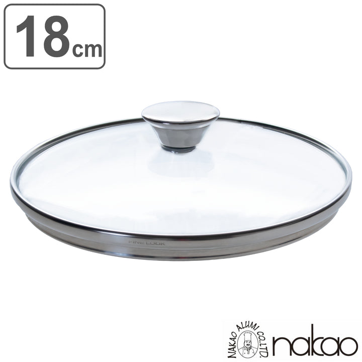 ガラス蓋18cmハムエッグパン用中尾アルミ