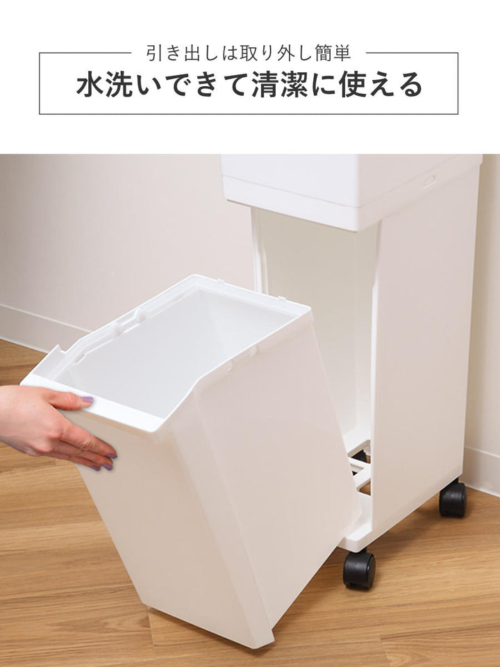 ゴミ箱分別36L2段ユニード多分別スリムペール4分別