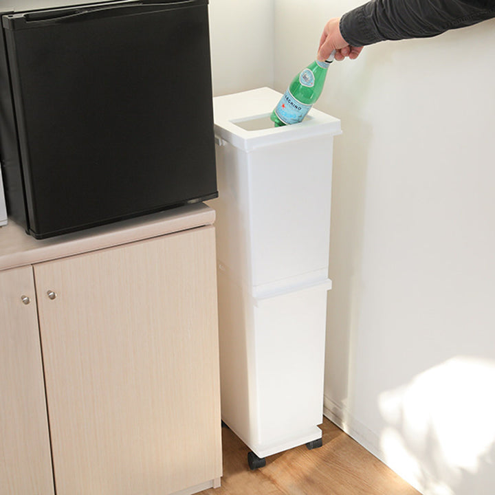 ゴミ箱分別36L2段ユニード多分別スリムペール4分別