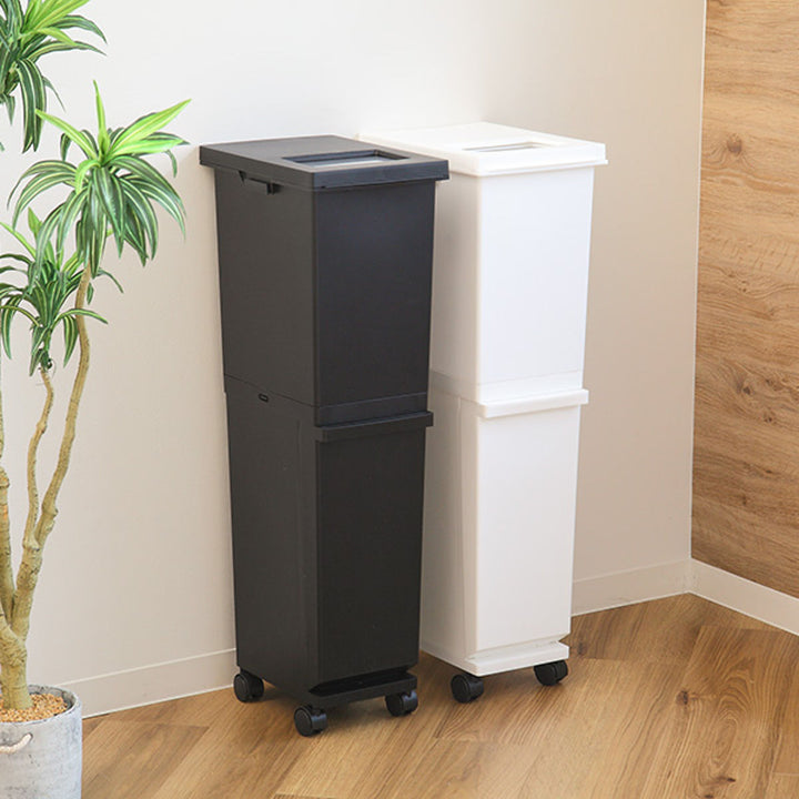 ゴミ箱分別36L2段ユニード多分別スリムペール4分別