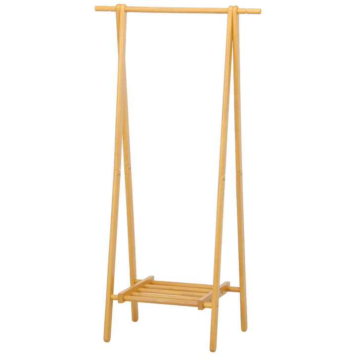 ハンガーラック幅75cm折りたたみ式天然木