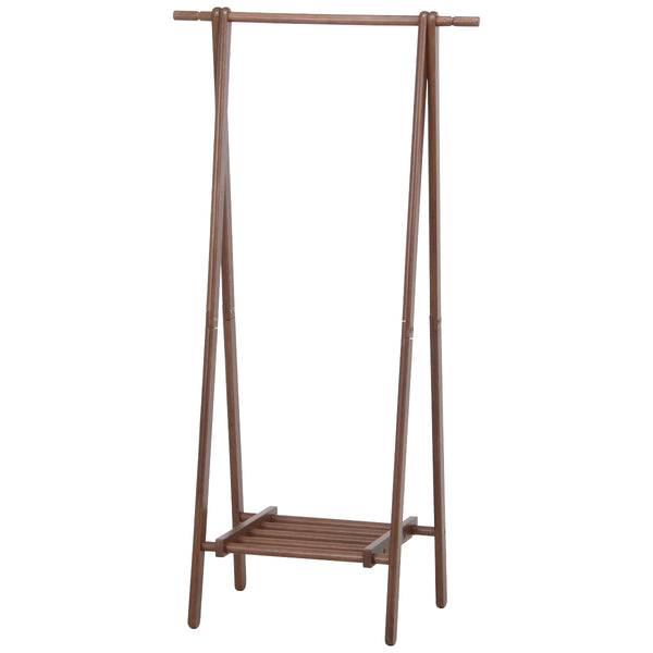 ハンガーラック幅75cm折りたたみ式天然木