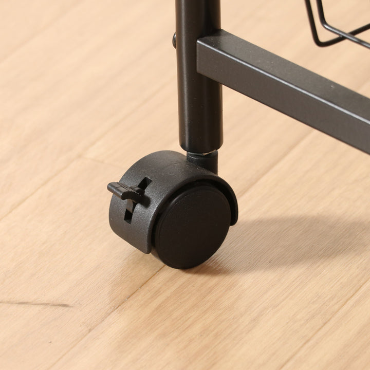 キッチンワゴン幅45cmスチールフレームスライドカゴ付