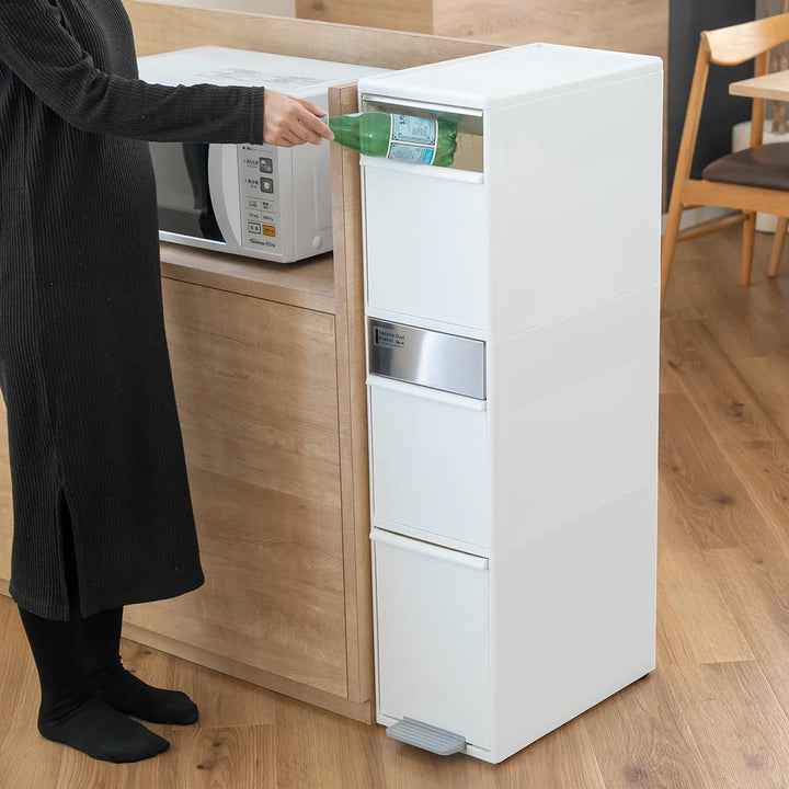 ゴミ箱55L幅25.5cm3段分別スイングステーションワイド