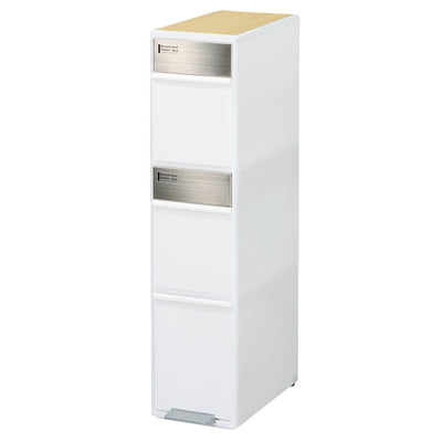 ゴミ箱 55L 幅25.5cm 3段 分別 スイングステーション ワイド ウッドトップ