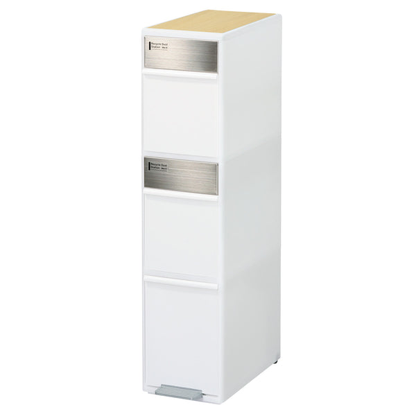 ゴミ箱55L幅25.5cm3段分別スイングステーションワイドウッドトップ