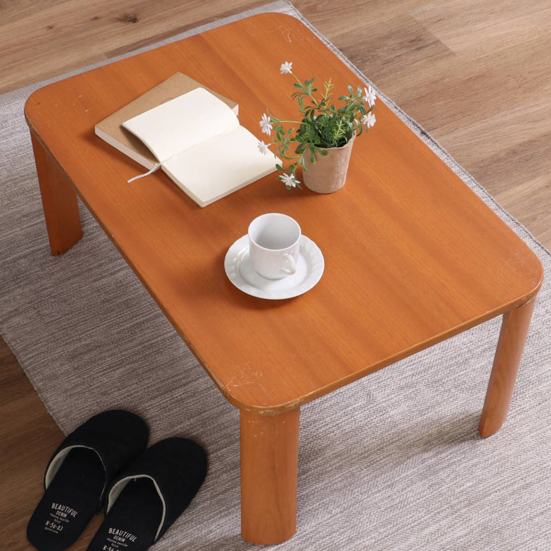 折れ脚テーブル幅75cm木製ローテーブル